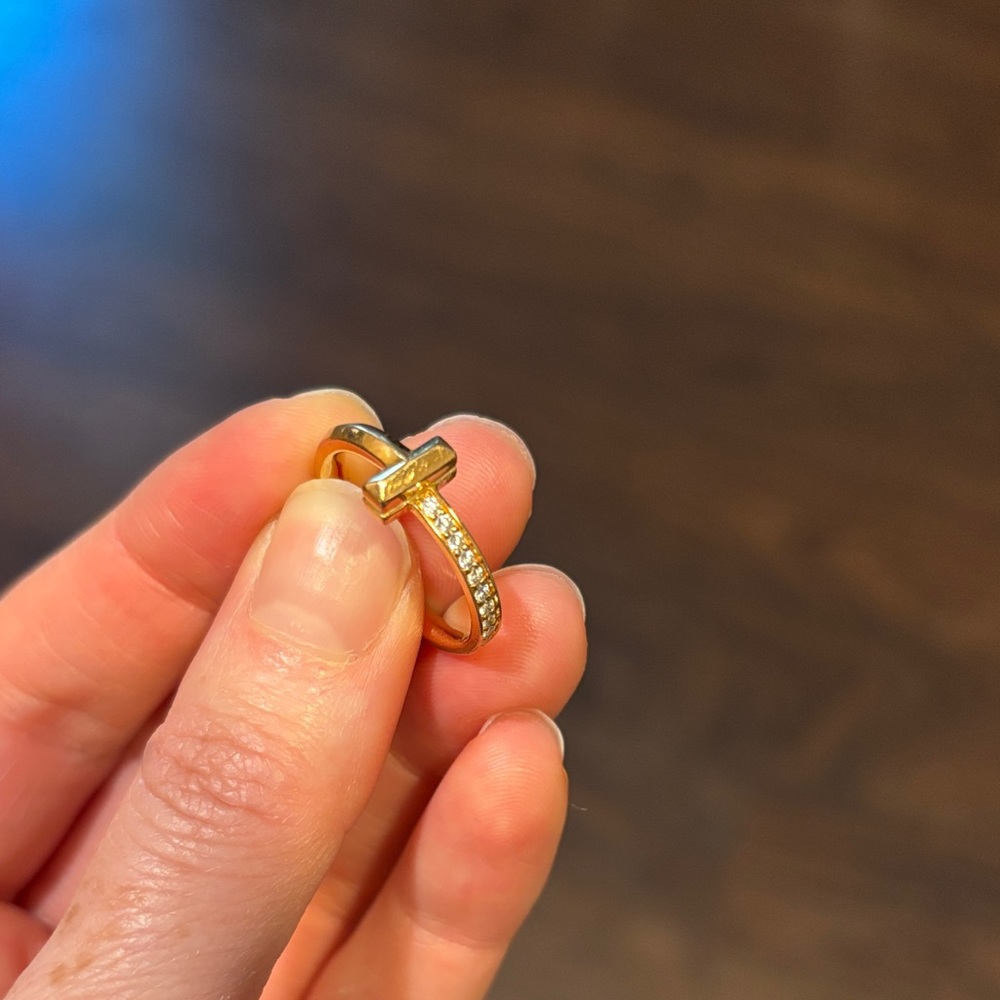 Tiffany & Co. T1 Rose Gold Ring with Diamond Accents